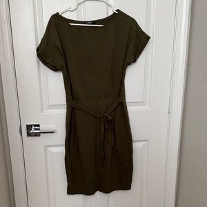 Olive Green Casual Dress
